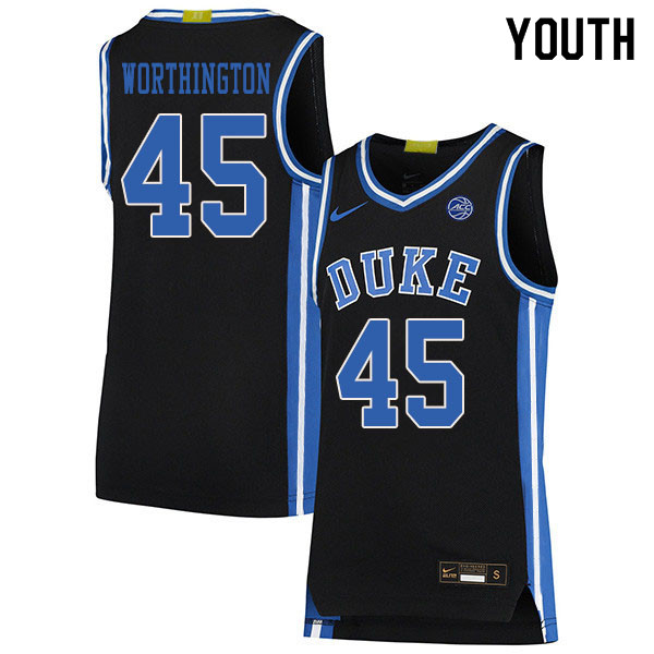 2020 Youth #45 Keenan Worthington Duke Blue Devils College Basketball Jerseys Sale-Black